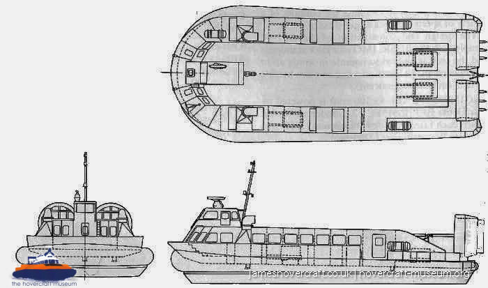 AP1-88 hovercraft diagrams -   (submitted by The <a href='http://www.hovercraft-museum.org/' target='_blank'>Hovercraft Museum Trust</a>).